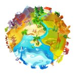 <a href="https://it.freepik.com/vettori-gratuito/cartoon-terra-pianeta-natura-concetto_10155416.htm#query=sviluppo%20del%20pianeta&position=27&from_view=search&track=ais">Immagine di macrovector</a> su Freepik