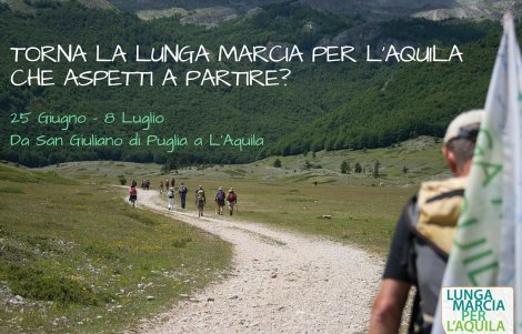 la lunga marcia per l'aquila