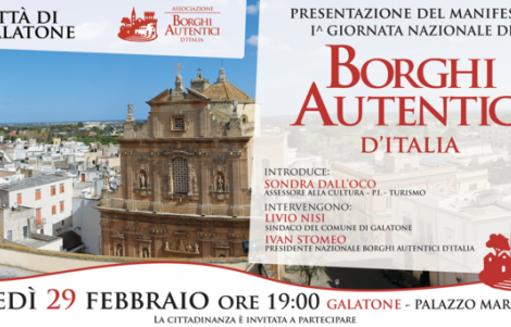 borgo autentico di galatone lecce puglia, presentazione manifesto bai