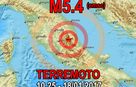 nuovo terremoto nel Centro Italia