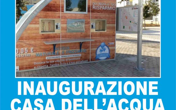 inaugurazione della prima casa dell'acqua a Capurso