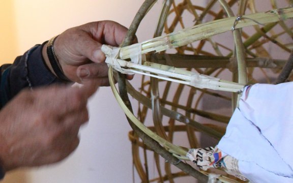 Le pupazze in fase di lavorazione